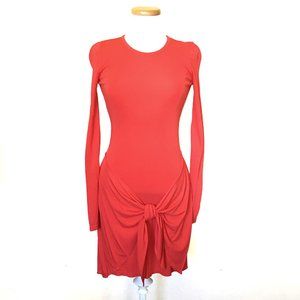 Rachel Zoe Red Tie Front Jersey Dress 4